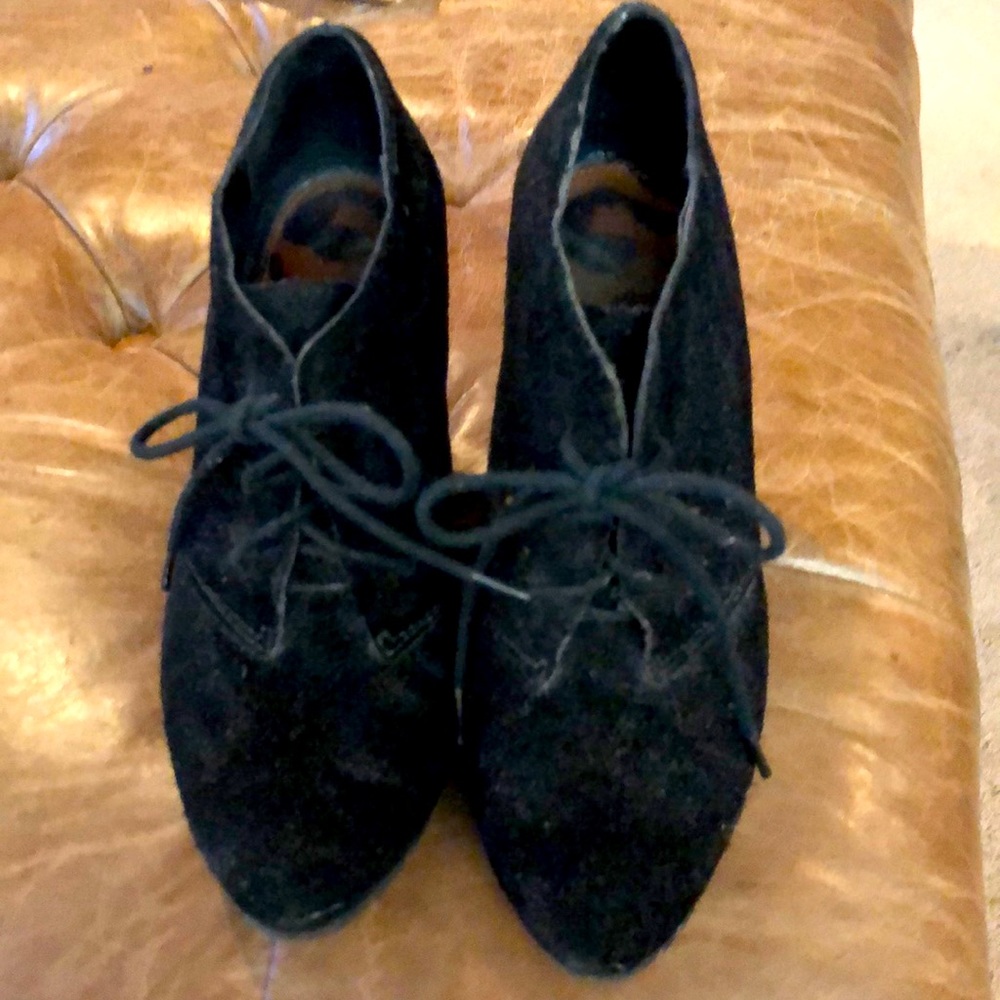 Black Suede Sam Edelman Wedges